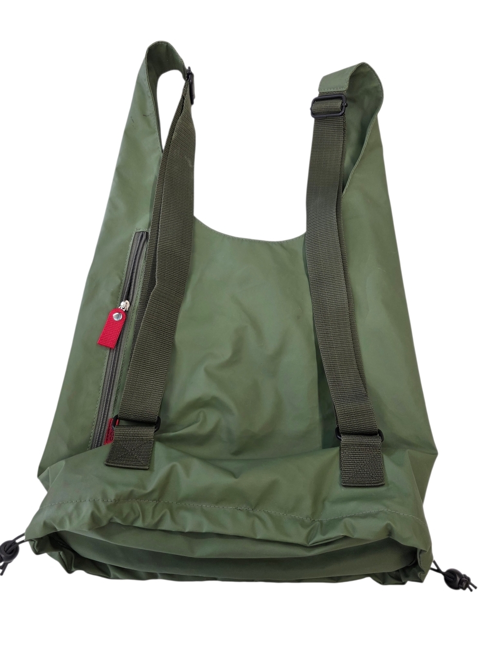 Hugo Boss Olive Green Nylon with Red Accent Backpack bag